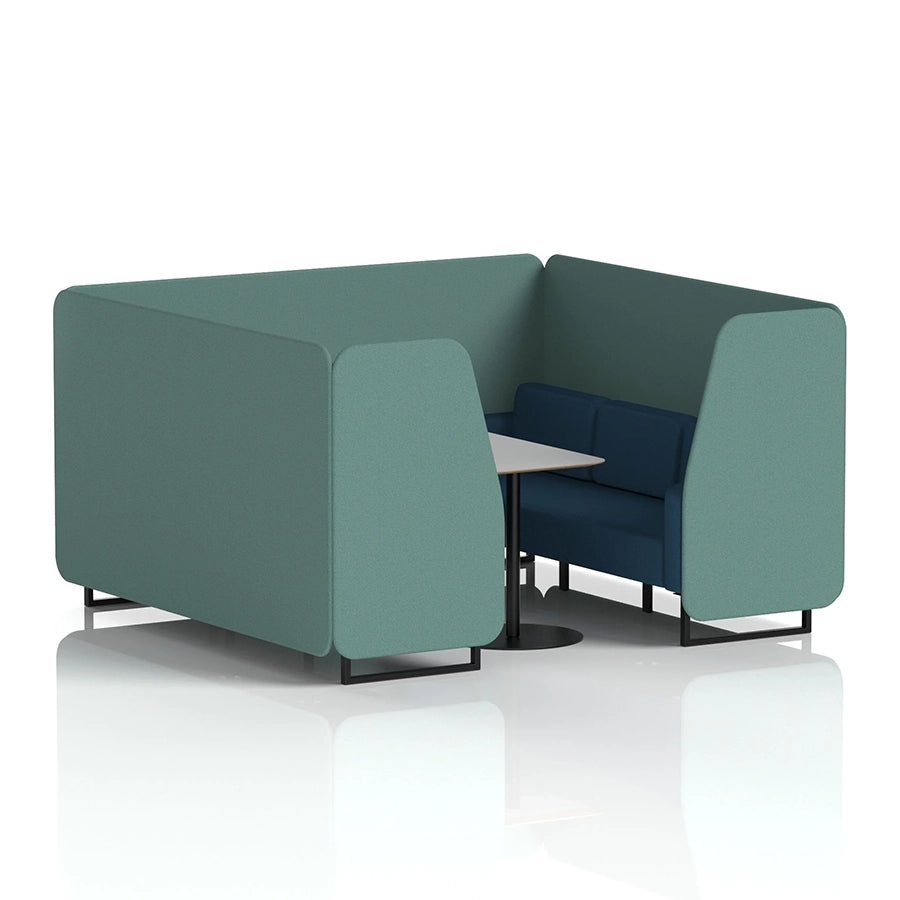 Brixworth Booth in Two Tone - 6 Seater with Grey Table