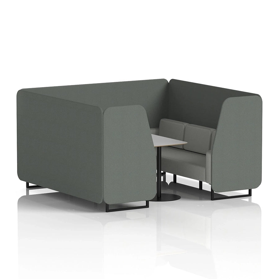 Brixworth Booth in Two Tone - 6 Seater with Grey Table