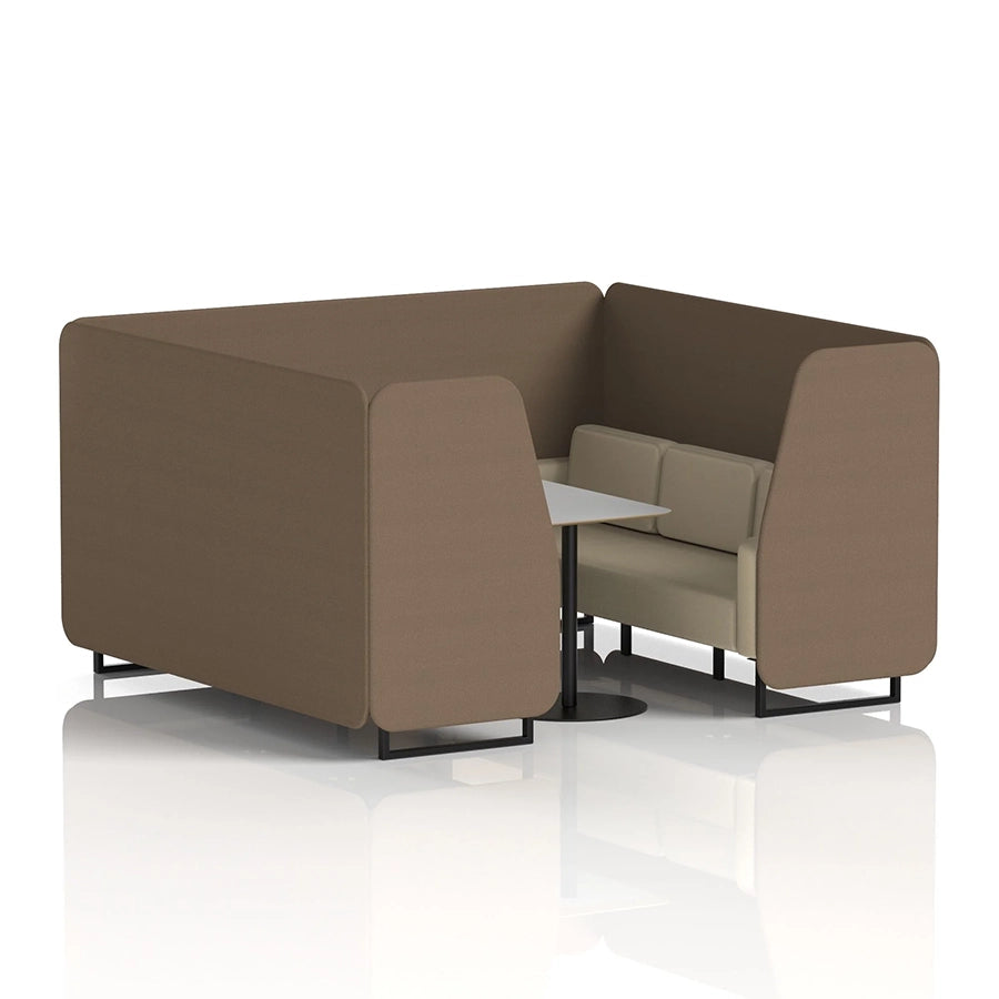 Brixworth Booth in Two Tone - 6 Seater with Grey Table