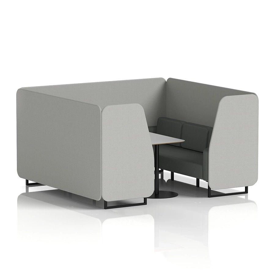 Brixworth Booth in Two Tone - 6 Seater with Grey Table