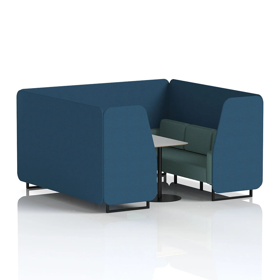 Brixworth Booth in Two Tone - 6 Seater with Grey Table