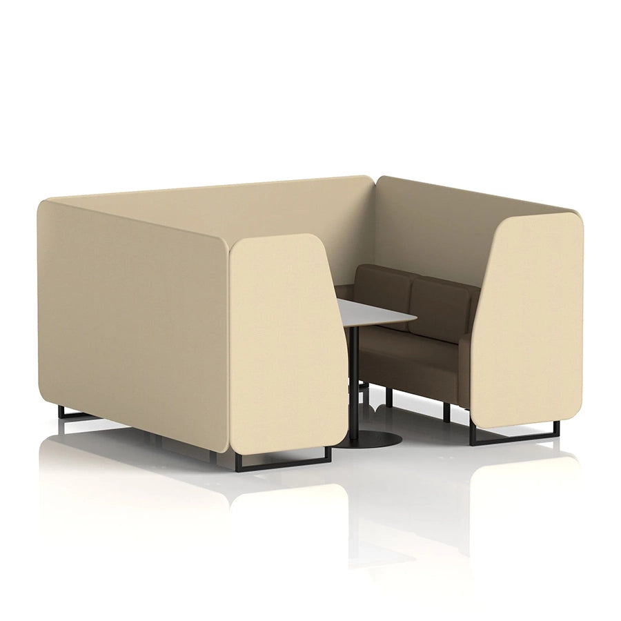 Brixworth Booth in Two Tone - 6 Seater with Grey Table