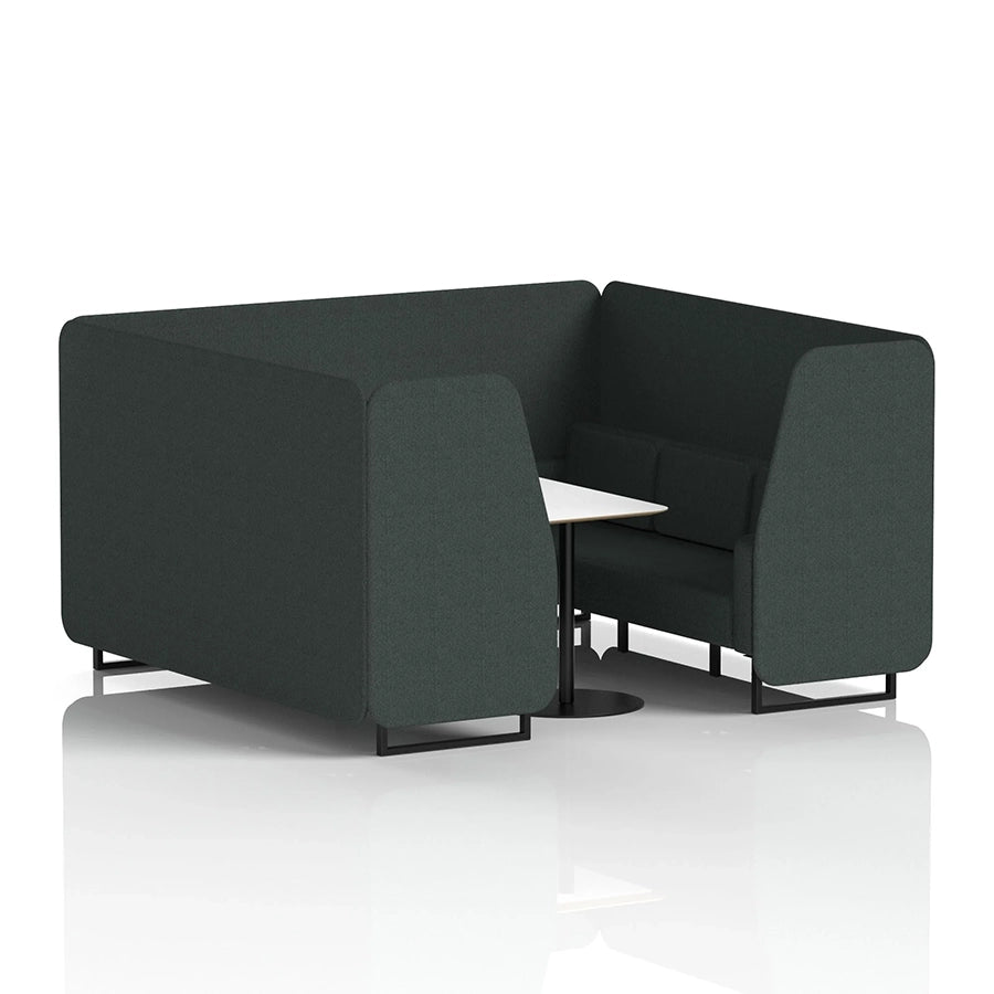 Brixworth Booth in Single Tone - 6 Seater with White Table