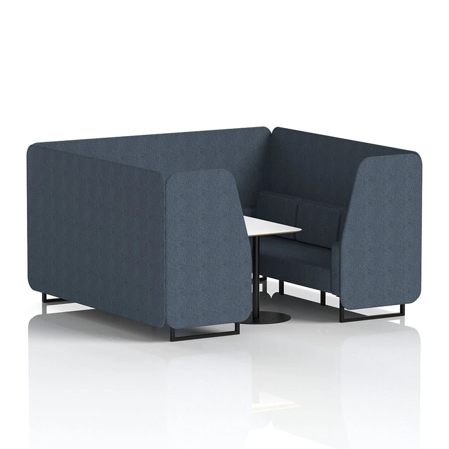 Brixworth Booth in Single Tone - 6 Seater with White Table