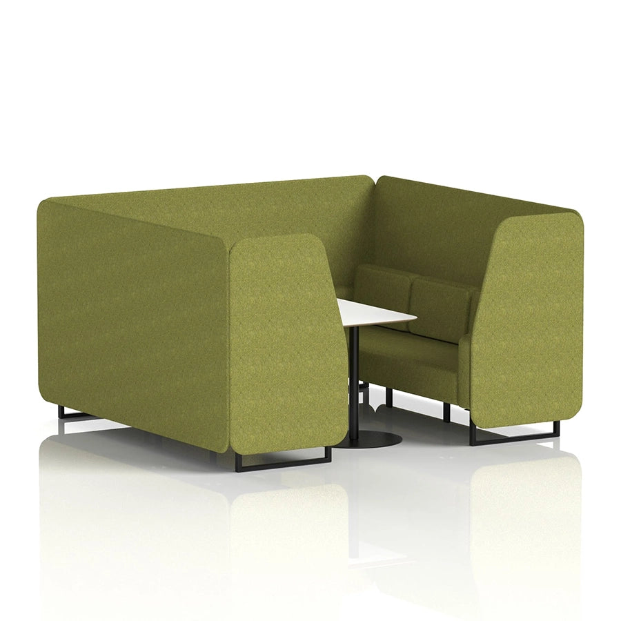 Brixworth Booth in Single Tone - 6 Seater with White Table