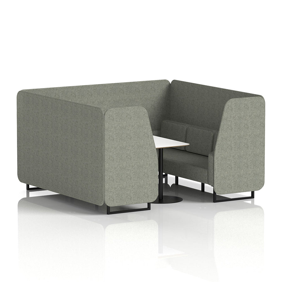 Brixworth Booth in Single Tone - 6 Seater with White Table