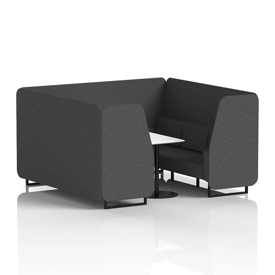 Brixworth Booth in Single Tone - 6 Seater with White Table