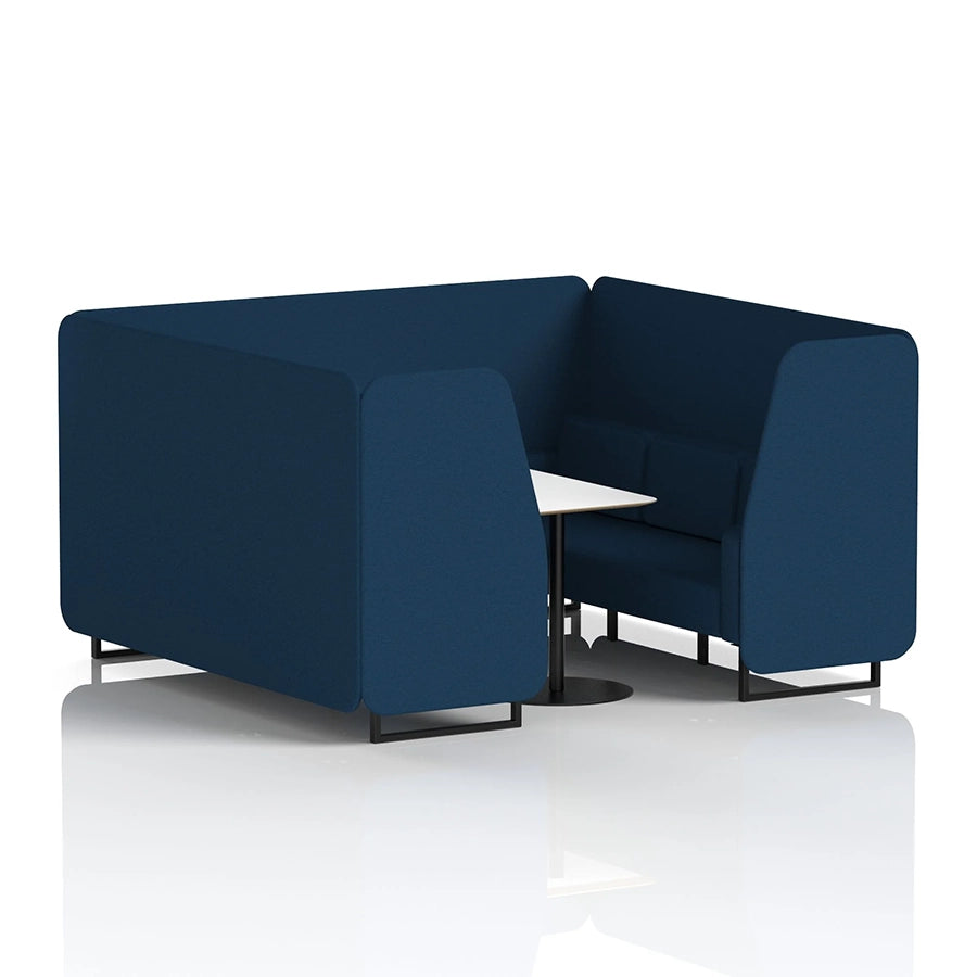 Brixworth Booth in Single Tone - 6 Seater with White Table