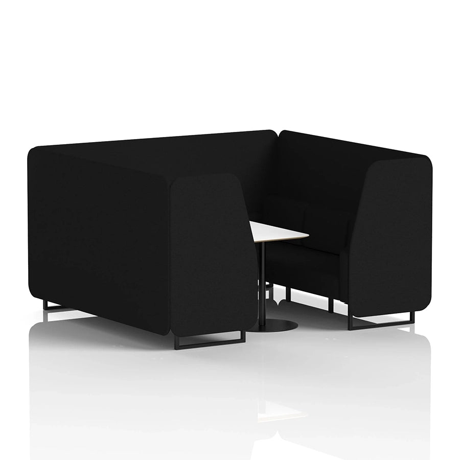 Brixworth Booth in Single Tone - 6 Seater with White Table