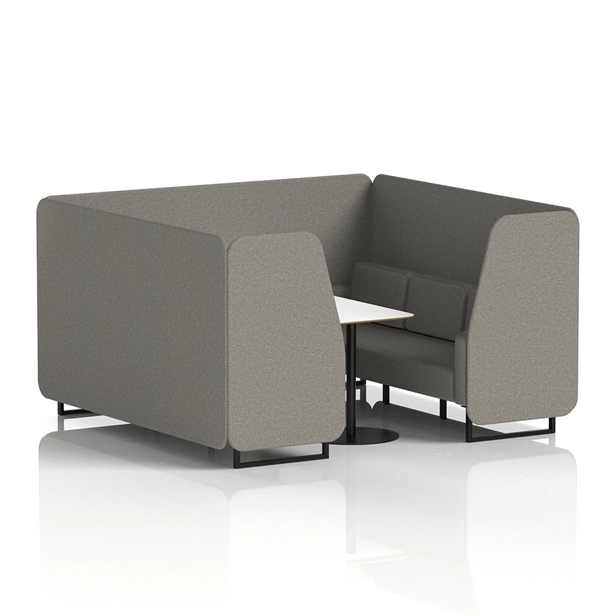 Brixworth Booth in Single Tone - 6 Seater with White Table