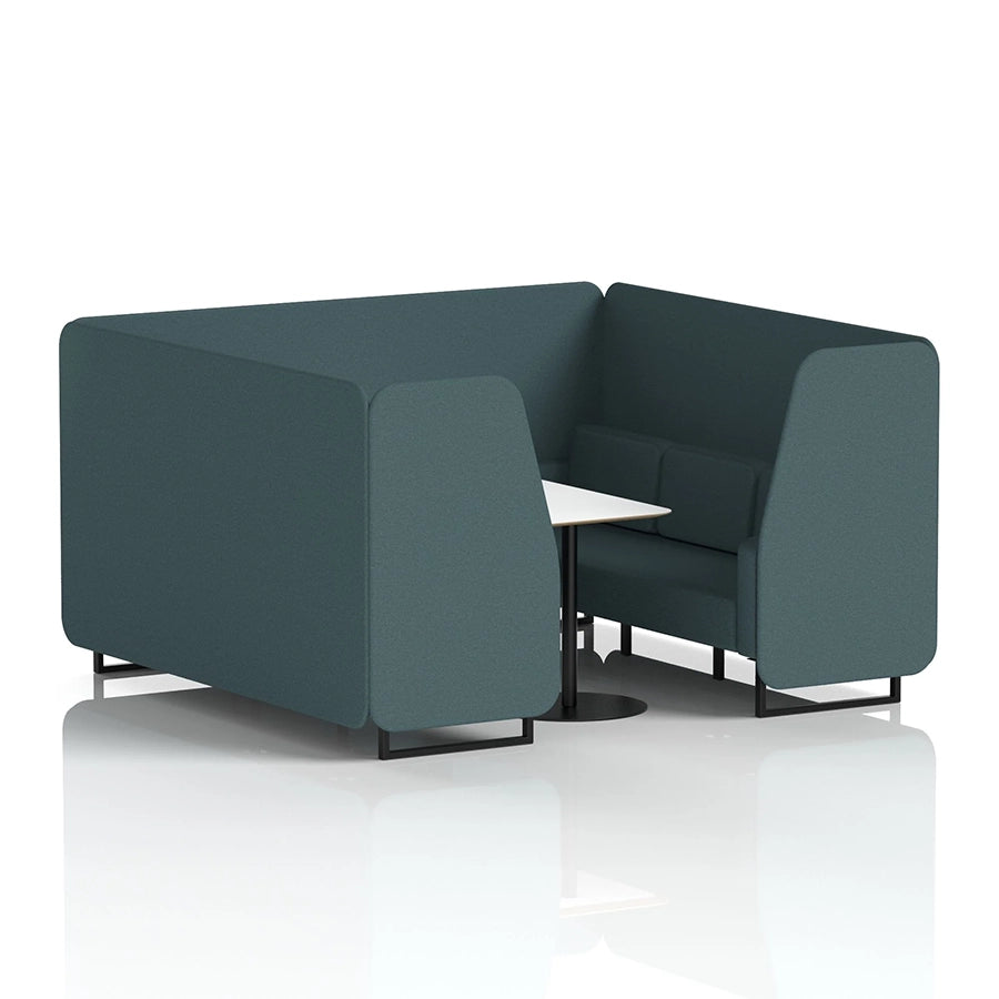 Brixworth Booth in Single Tone - 6 Seater with White Table