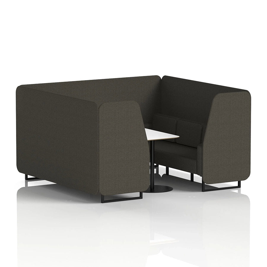 Brixworth Booth in Single Tone - 6 Seater with White Table