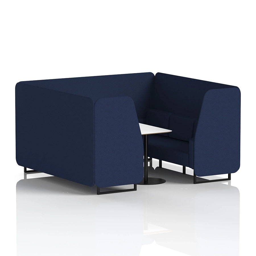 Brixworth Booth in Single Tone - 6 Seater with White Table