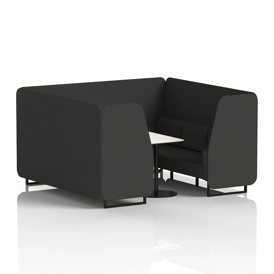 Brixworth Booth in Single Tone - 6 Seater with White Table