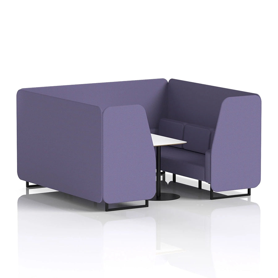 Brixworth Booth in Single Tone - 6 Seater with White Table