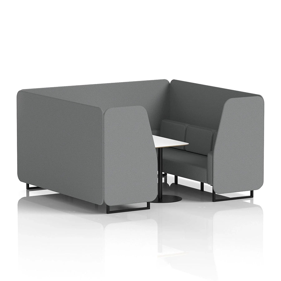 Brixworth Booth in Single Tone - 6 Seater with White Table