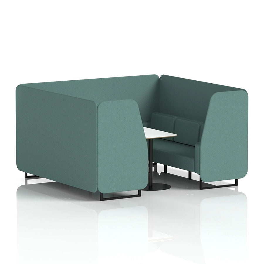 Brixworth Booth in Single Tone - 6 Seater with White Table