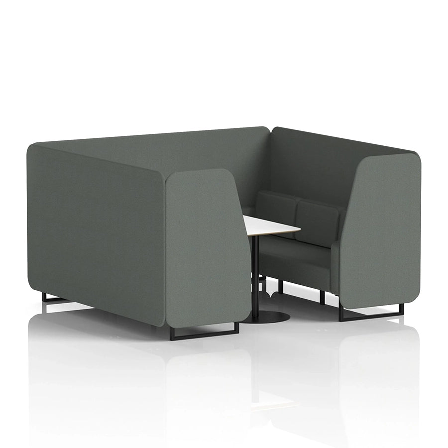 Brixworth Booth in Single Tone - 6 Seater with White Table
