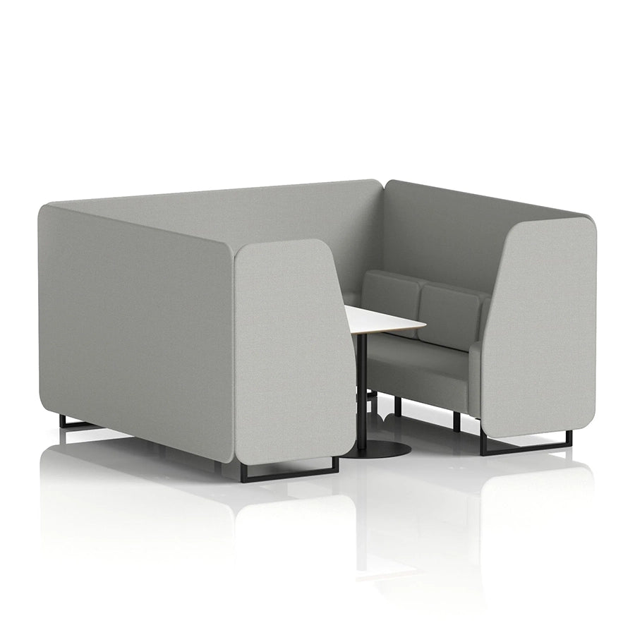 Brixworth Booth in Single Tone - 6 Seater with White Table