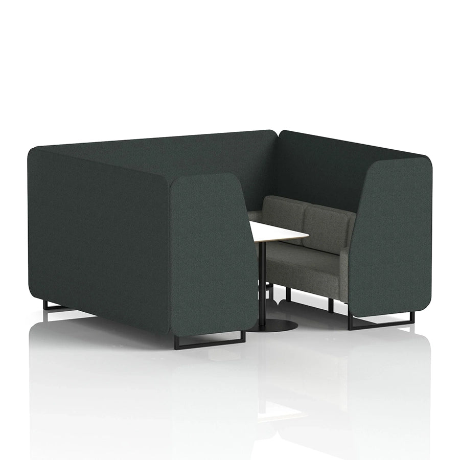 Brixworth Booth in Two Tone - 6 Seater with White Table
