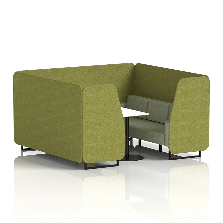 Brixworth Booth in Two Tone - 6 Seater with White Table