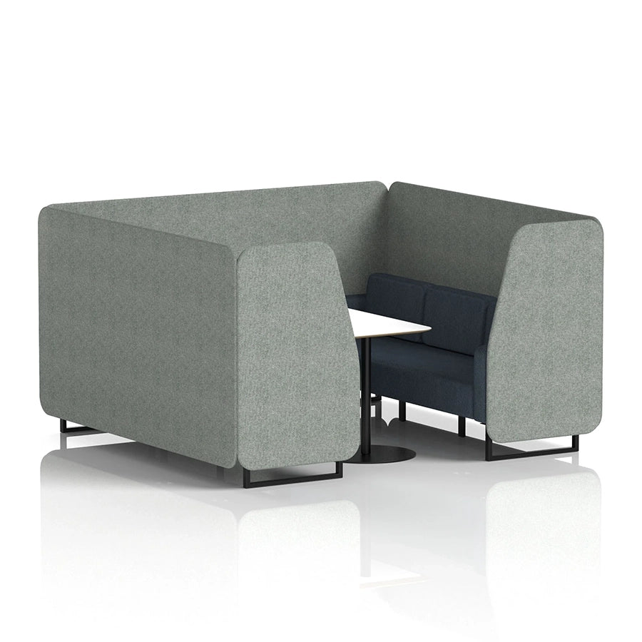 Brixworth Booth in Two Tone - 6 Seater with White Table
