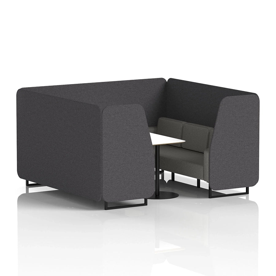 Brixworth Booth in Two Tone - 6 Seater with White Table