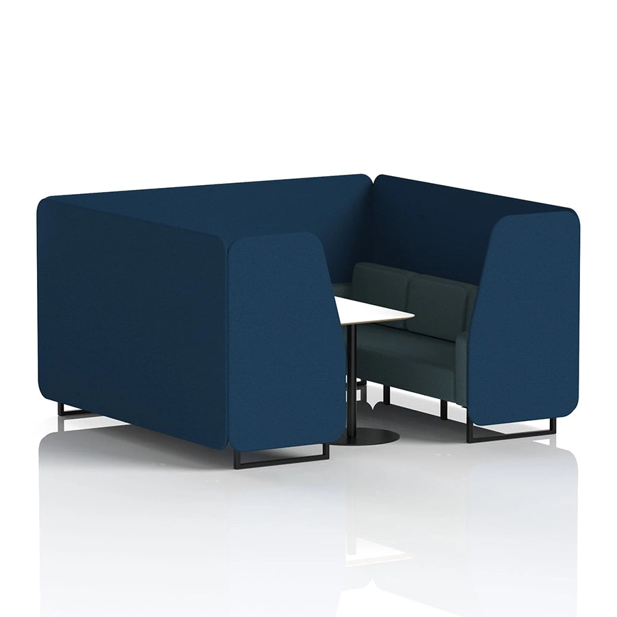 Brixworth Booth in Two Tone - 6 Seater with White Table