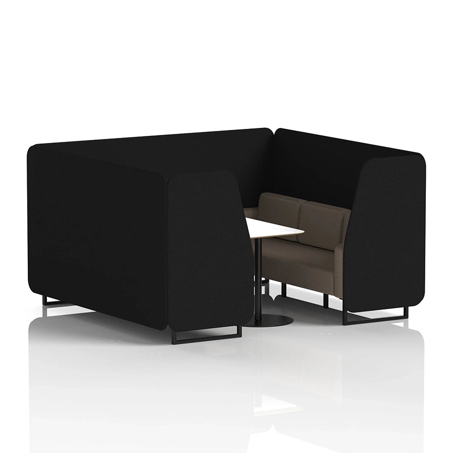 Brixworth Booth in Two Tone - 6 Seater with White Table
