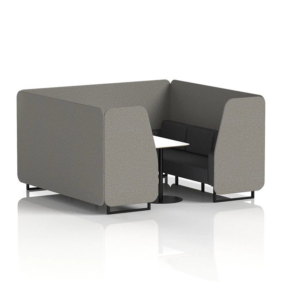 Brixworth Booth in Two Tone - 6 Seater with White Table