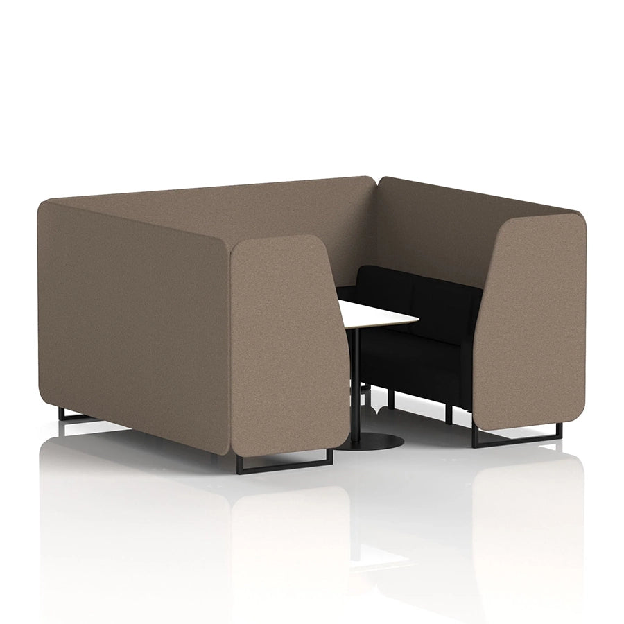 Brixworth Booth in Two Tone - 6 Seater with White Table