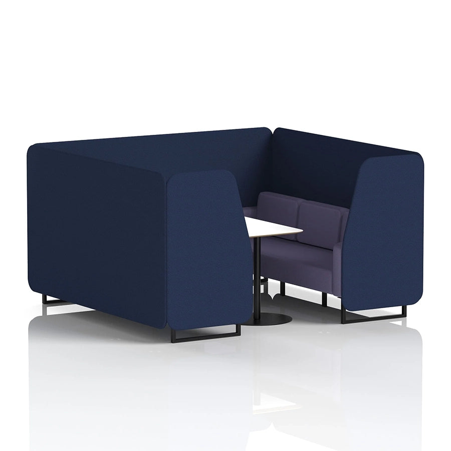 Brixworth Booth in Two Tone - 6 Seater with White Table