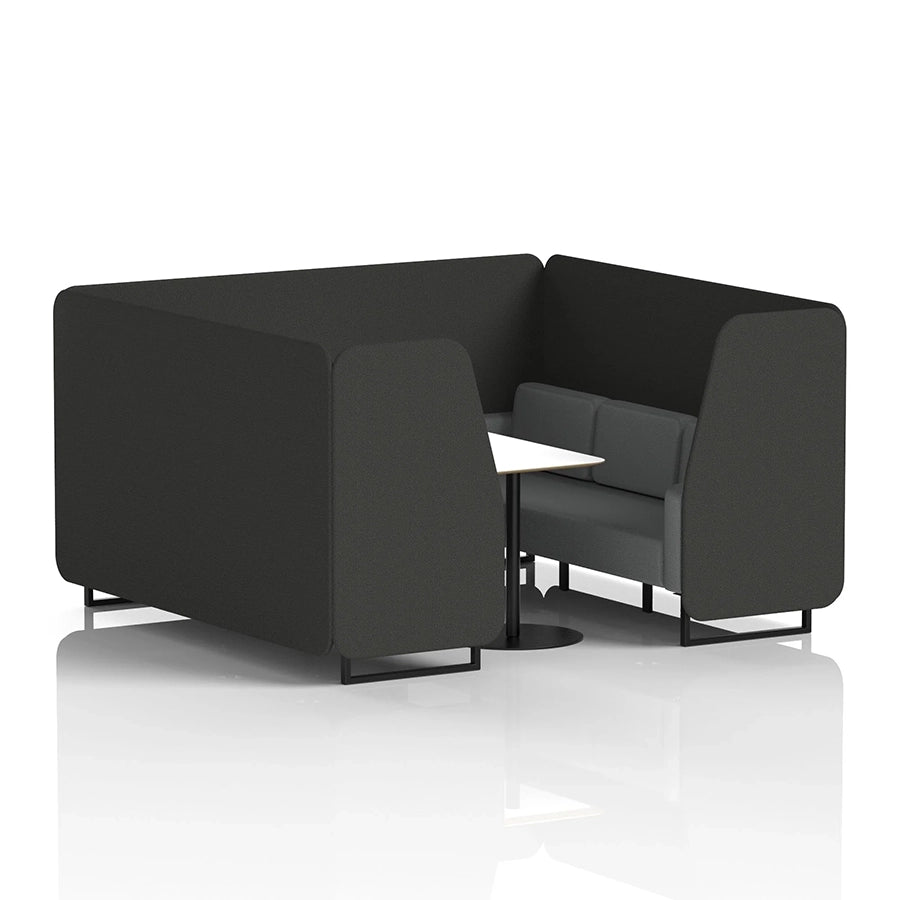 Brixworth Booth in Two Tone - 6 Seater with White Table