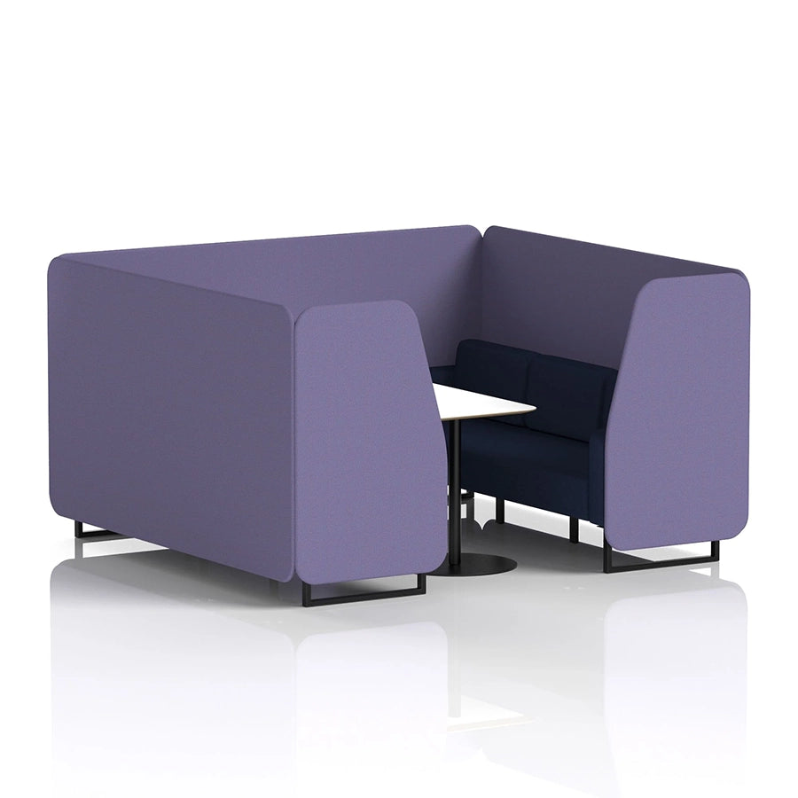 Brixworth Booth in Two Tone - 6 Seater with White Table
