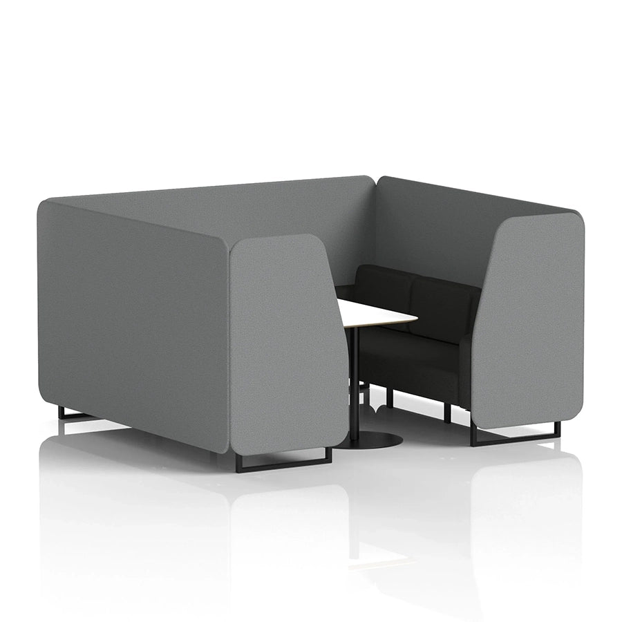 Brixworth Booth in Two Tone - 6 Seater with White Table