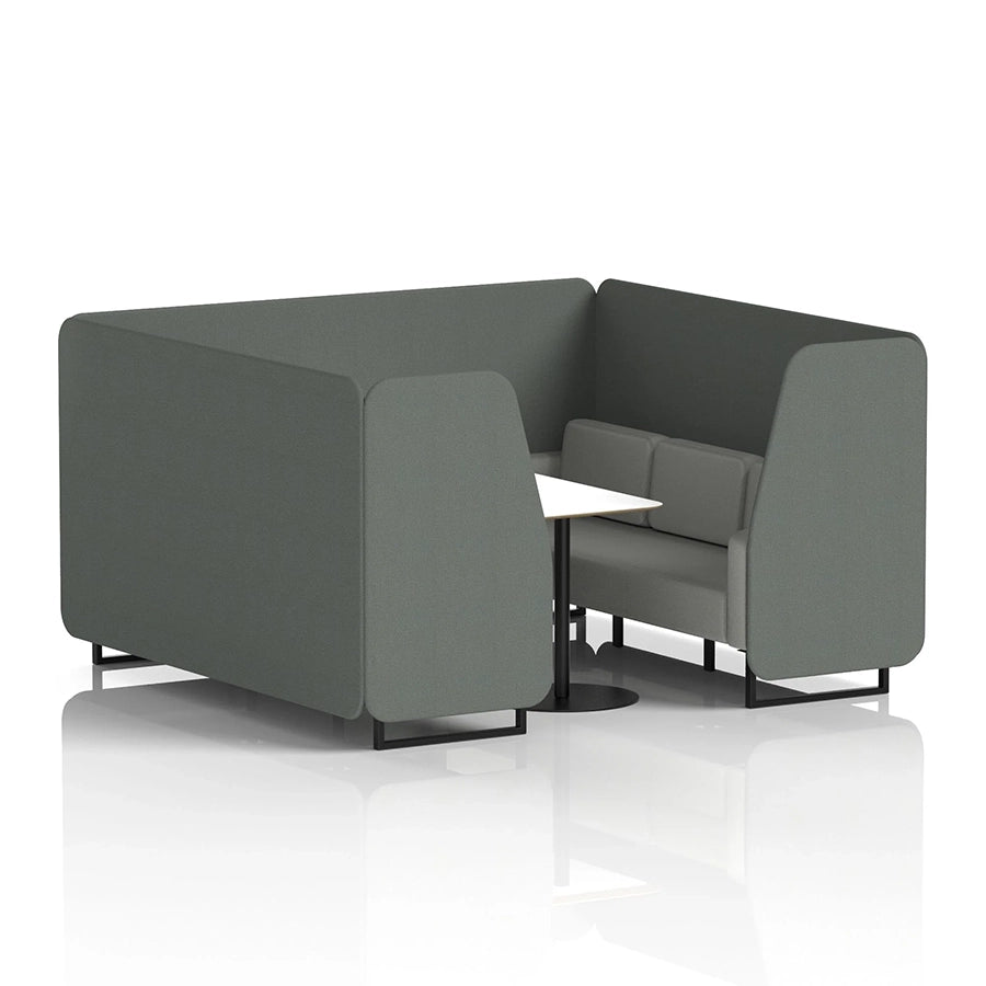 Brixworth Booth in Two Tone - 6 Seater with White Table