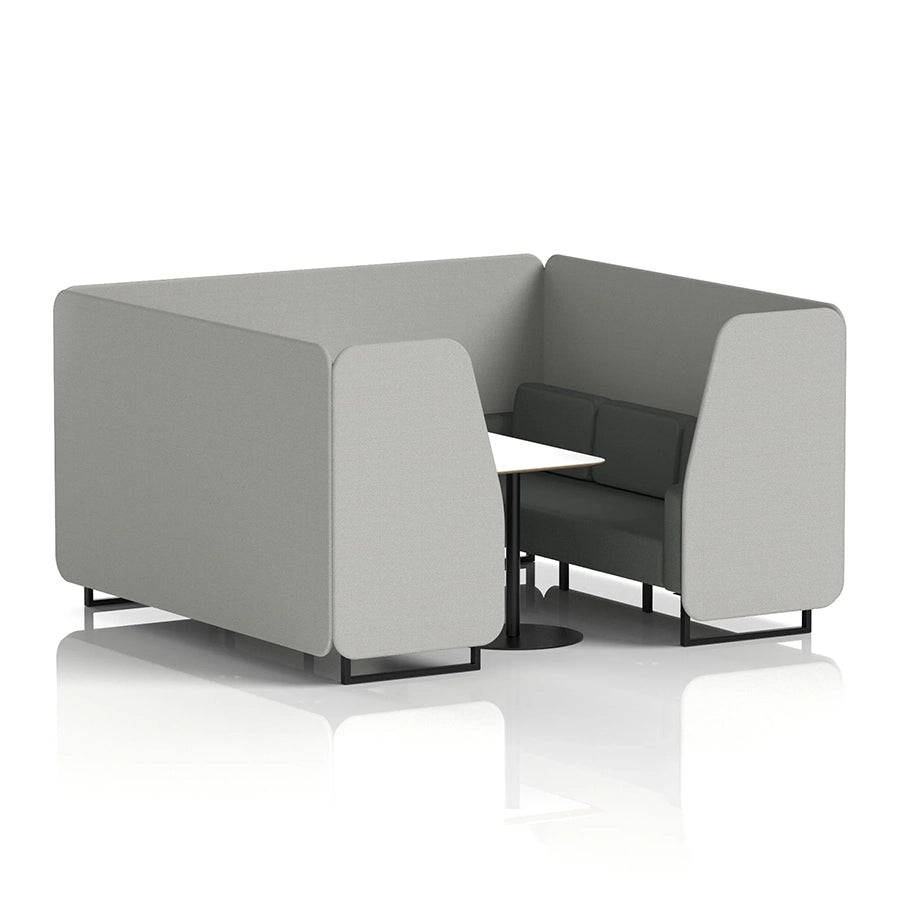 Brixworth Booth in Two Tone - 6 Seater with White Table