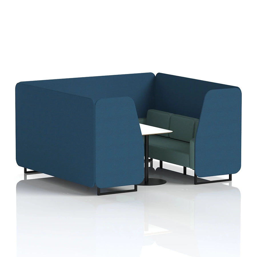 Brixworth Booth in Two Tone - 6 Seater with White Table