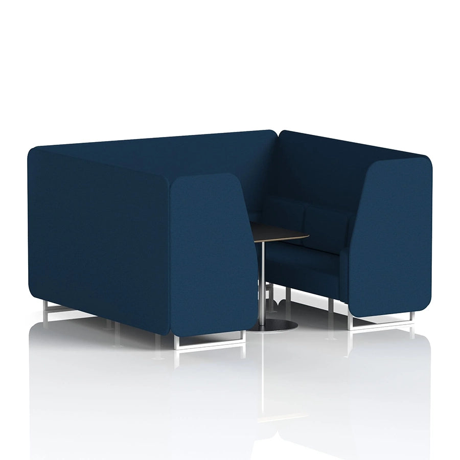 Brixworth Booth in Single Tone - 6 Seater with Black Table