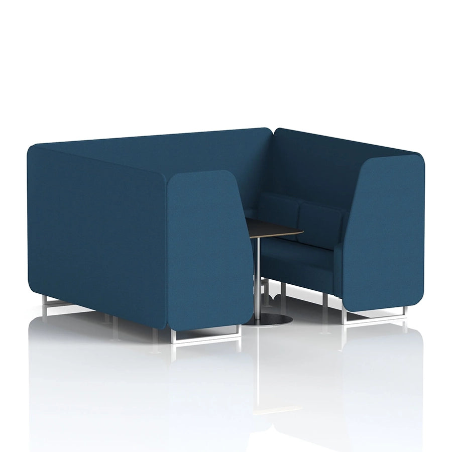 Brixworth Booth in Single Tone - 6 Seater with Black Table