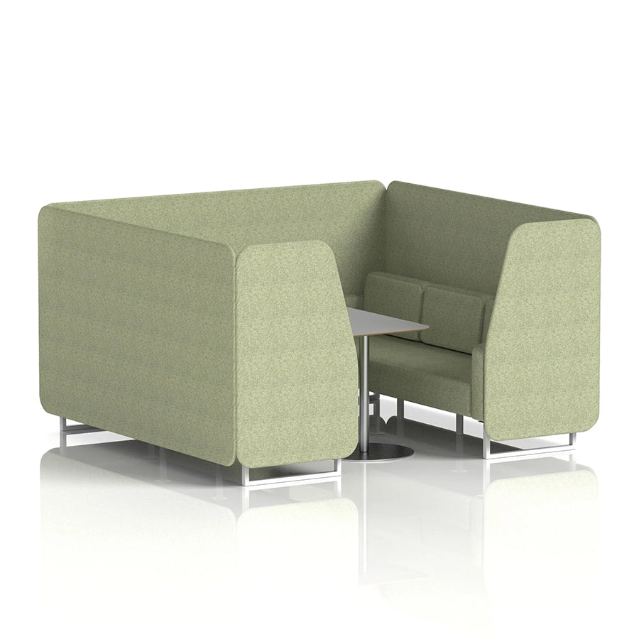 Brixworth Booth in Single Tone - 6 Seater with Grey Table