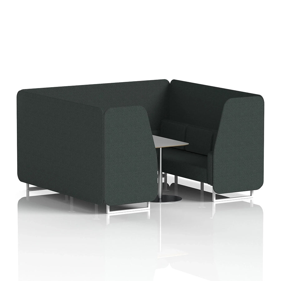 Brixworth Booth in Single Tone - 6 Seater with Grey Table