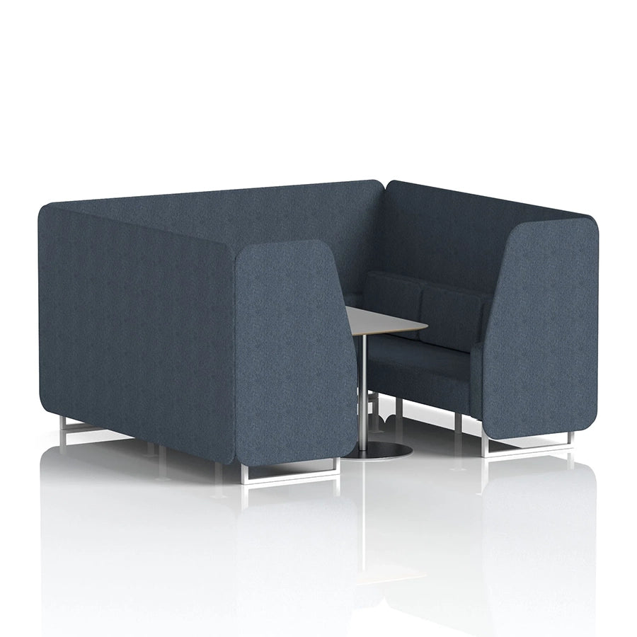 Brixworth Booth in Single Tone - 6 Seater with Grey Table