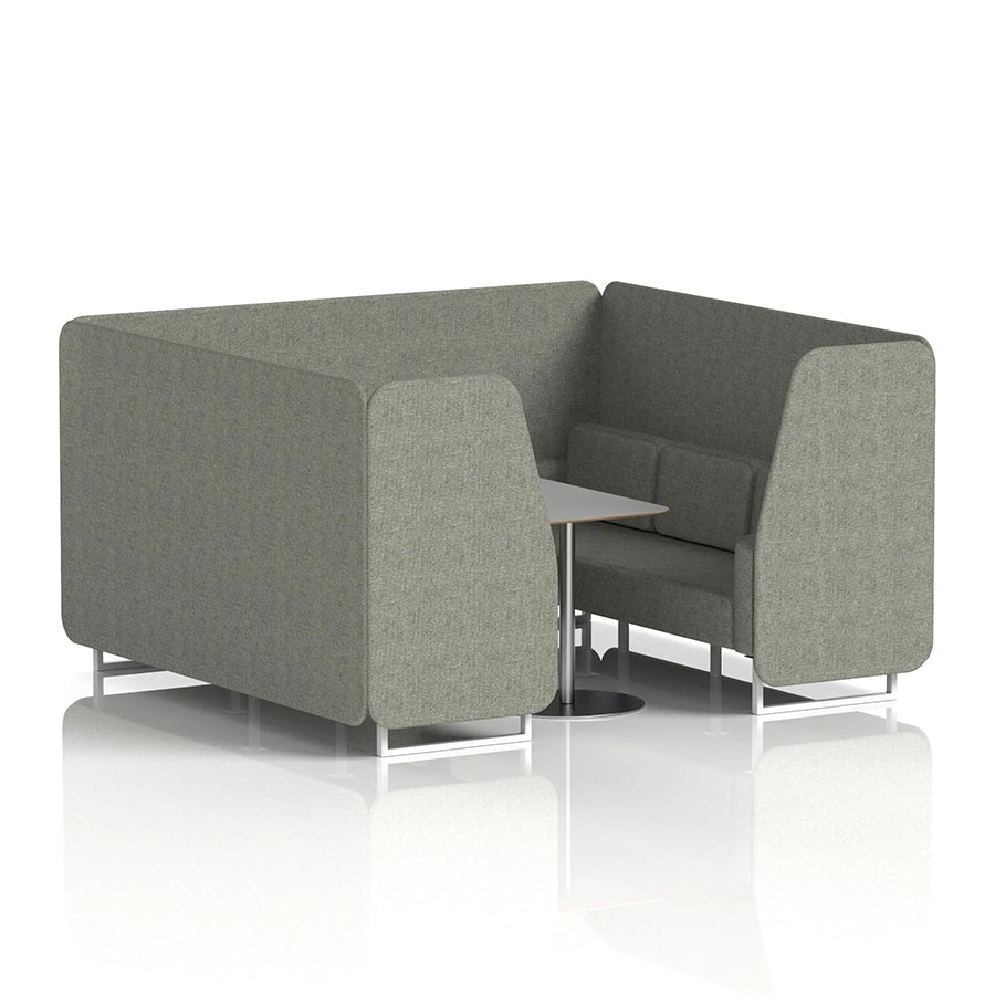 Brixworth Booth in Single Tone - 6 Seater with Grey Table
