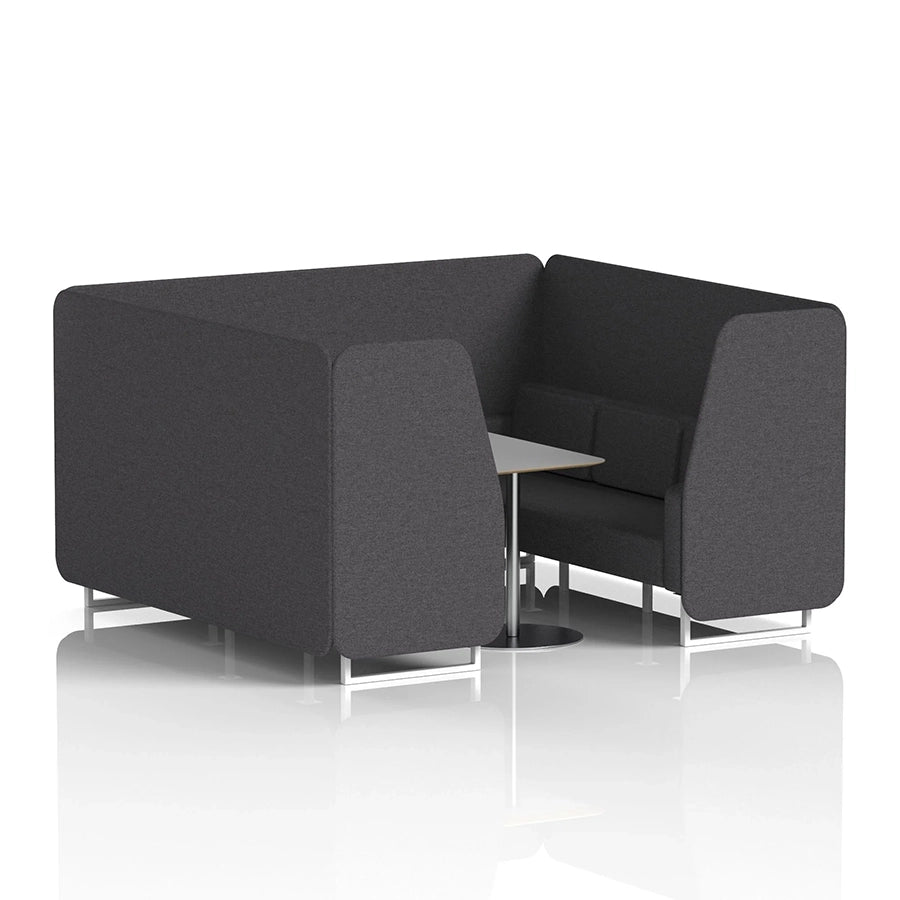 Brixworth Booth in Single Tone - 6 Seater with Grey Table