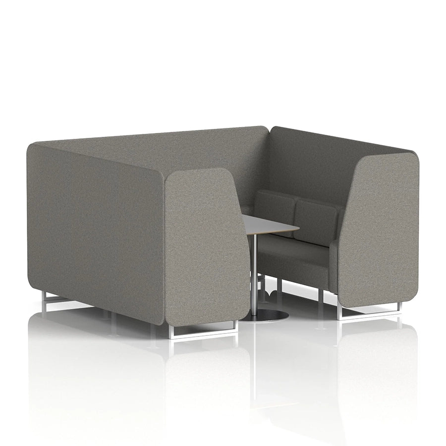 Brixworth Booth in Single Tone - 6 Seater with Grey Table