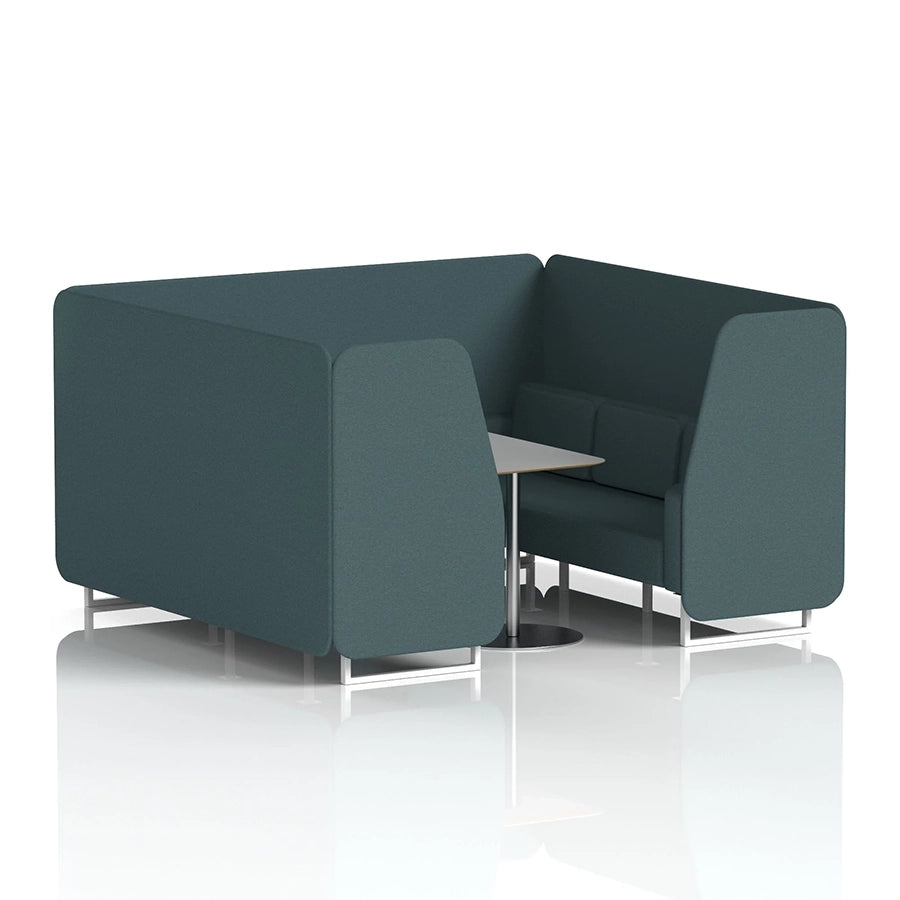 Brixworth Booth in Single Tone - 6 Seater with Grey Table