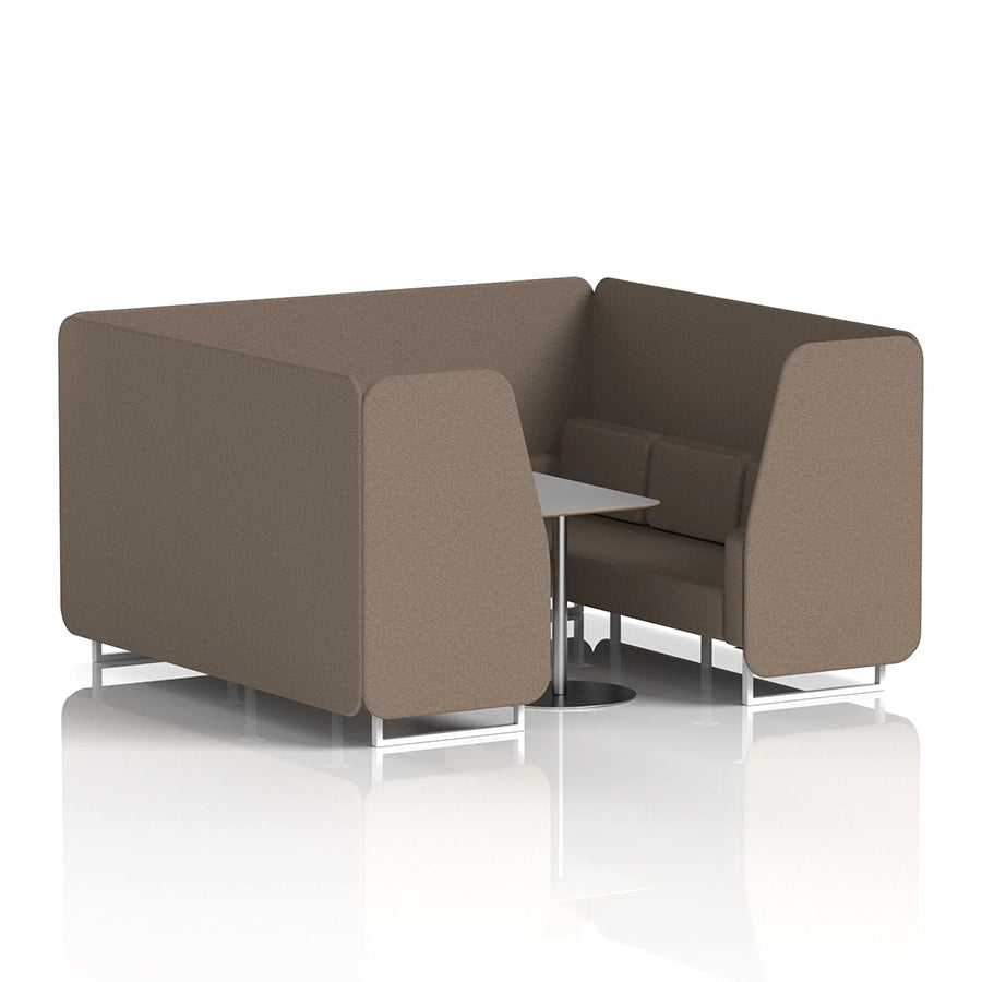 Brixworth Booth in Single Tone - 6 Seater with Grey Table