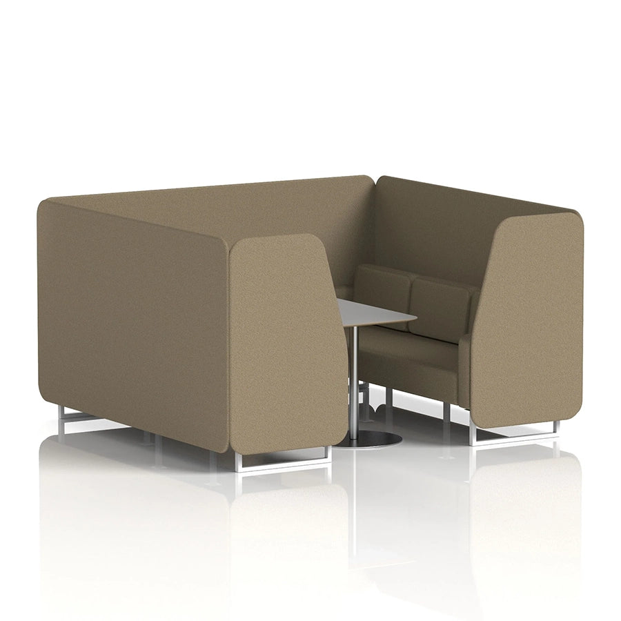 Brixworth Booth in Single Tone - 6 Seater with Grey Table