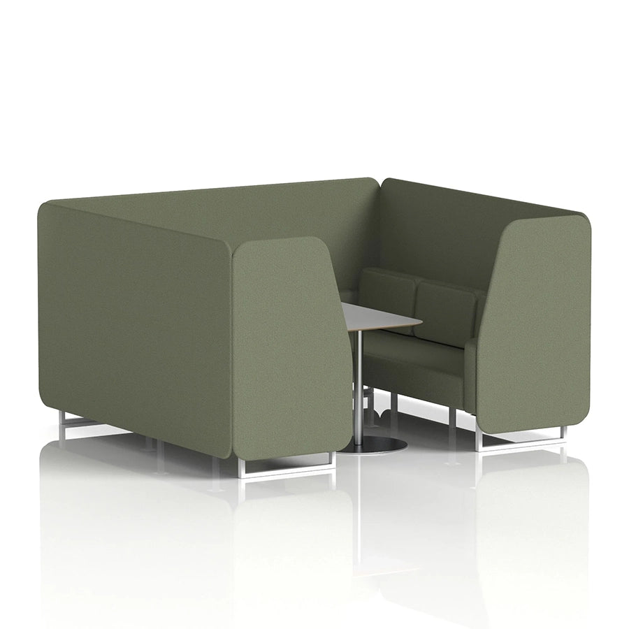 Brixworth Booth in Single Tone - 6 Seater with Grey Table